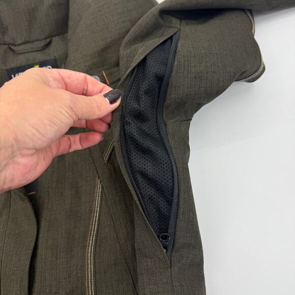 KERRITS Womens Riding Barn Jacket Size XS Hood Vent Full Zip Brown Equestrian - Picture 8 of 13